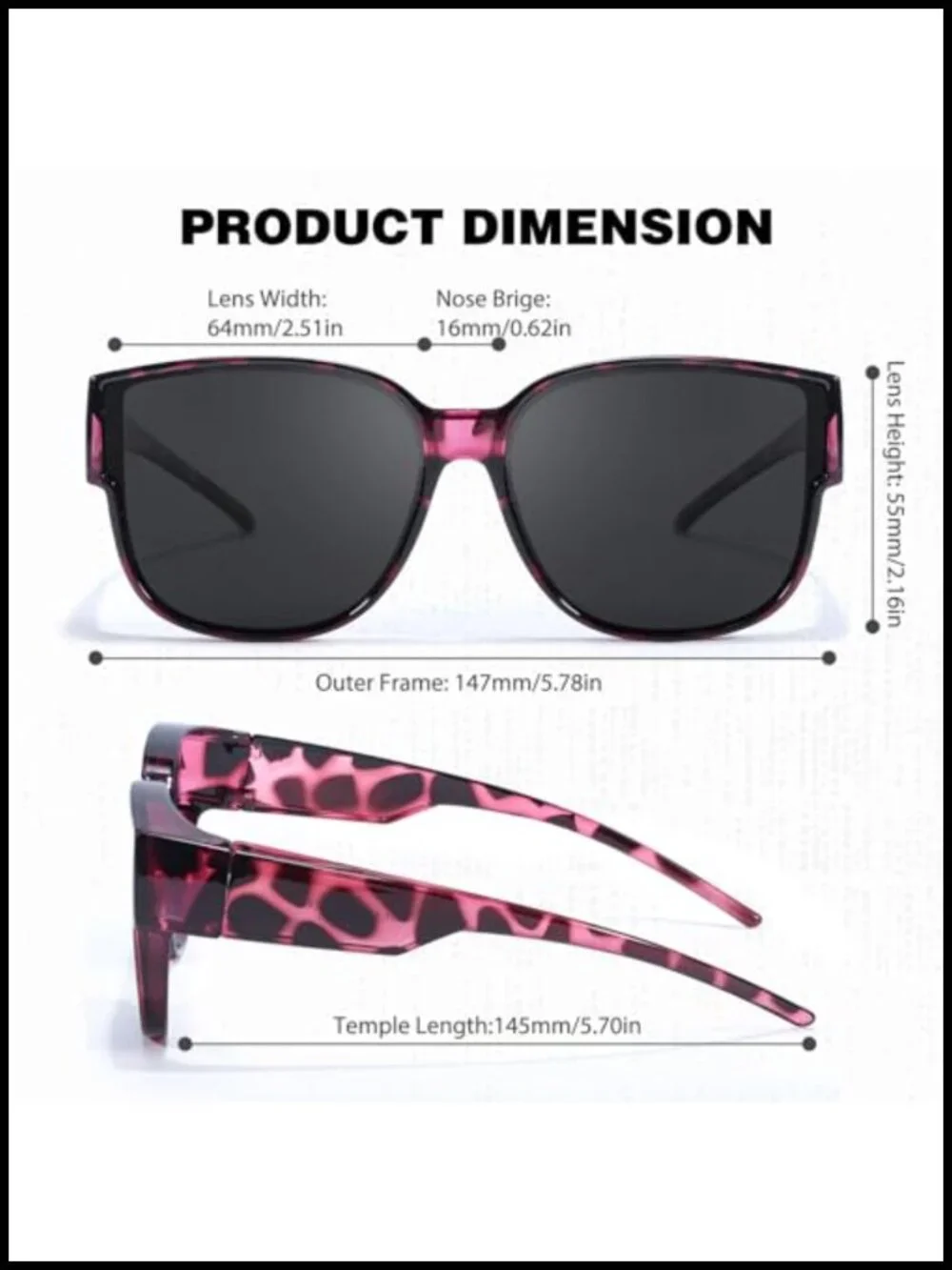 Oversized Fit Over Sunglasses Polarized UV400 Driving Sunglasses